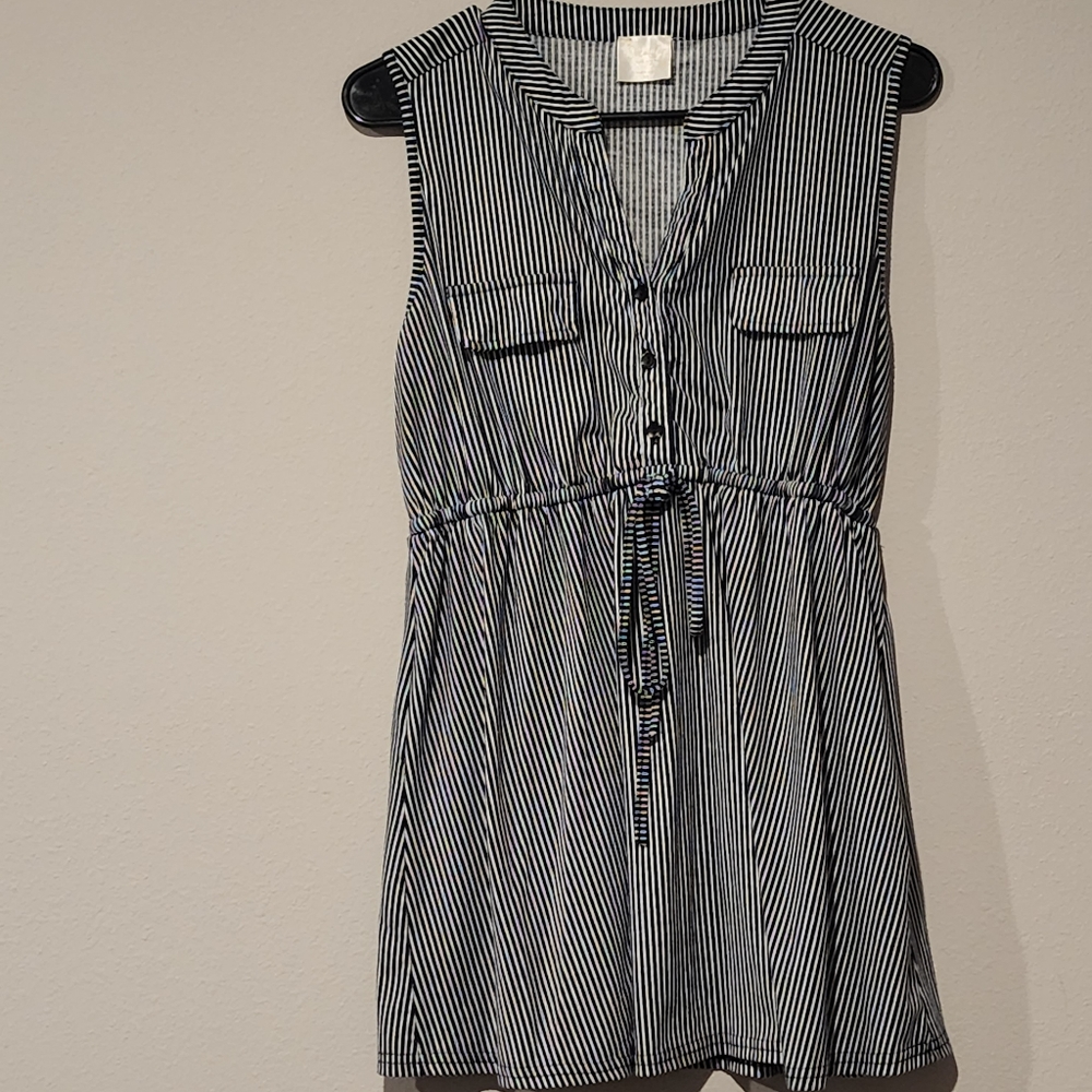 Maternity Striped Tunic Sleeveless Blouse Top Shirt